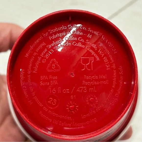 NWOT 2023 Starbucks Red reusable holiday‎ cup Never used - Picture 6 of 8